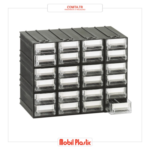 MOBIL PLASTIC - Cassettiera Modulare Porta Minuteria Con 12